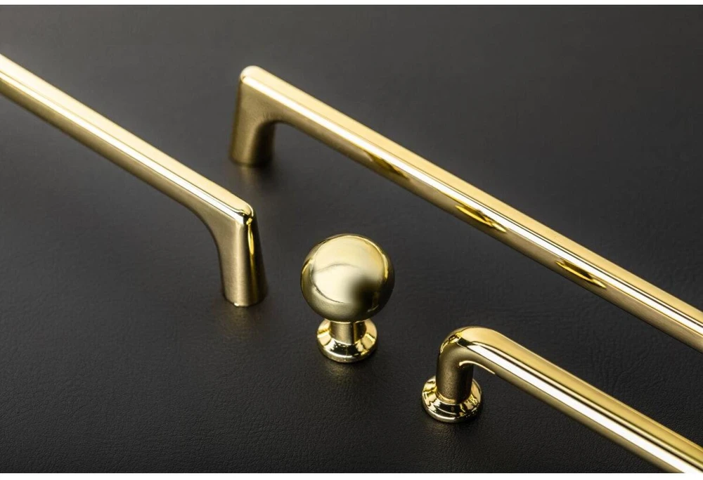 GTV Zamak knob NORD shiny auksinis