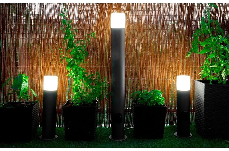 GTV Sodo šviestuvas CORTA-P 80, E27, MAX.25W, IP44, AC220-240V, 50-60Hz, stulpas, antracitas