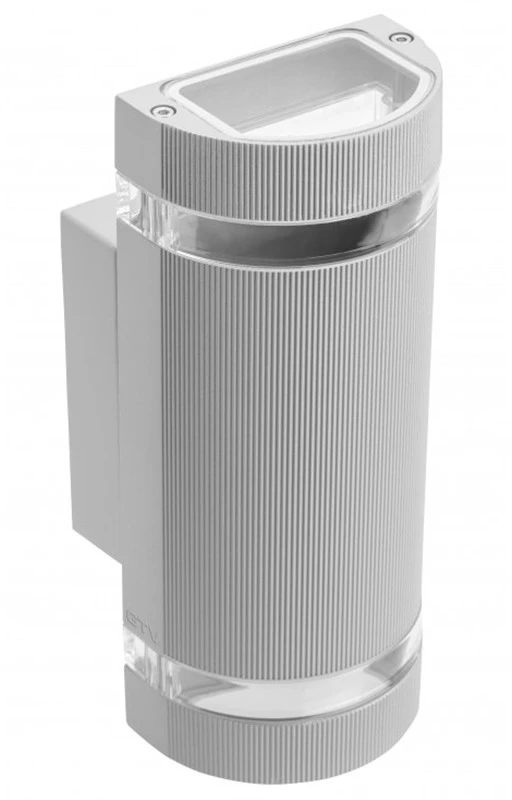 GTV Sieninis šviestuvas SILVA, GU10, MAX 2x50W, IP54, pilkas