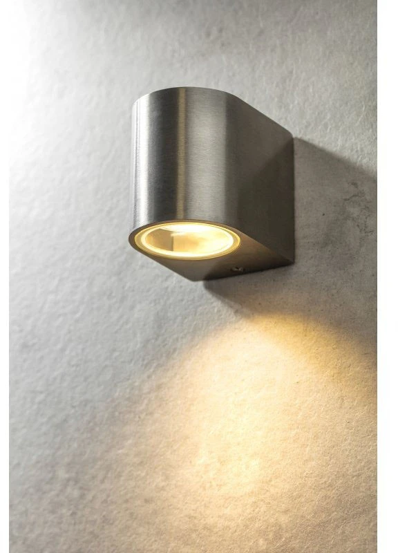 GTV Vienkryptis fasadinis šviestuvas, TIAGO, GU10, MAX. 35W, IP54, AC220-240V, 50/60Hz, inox