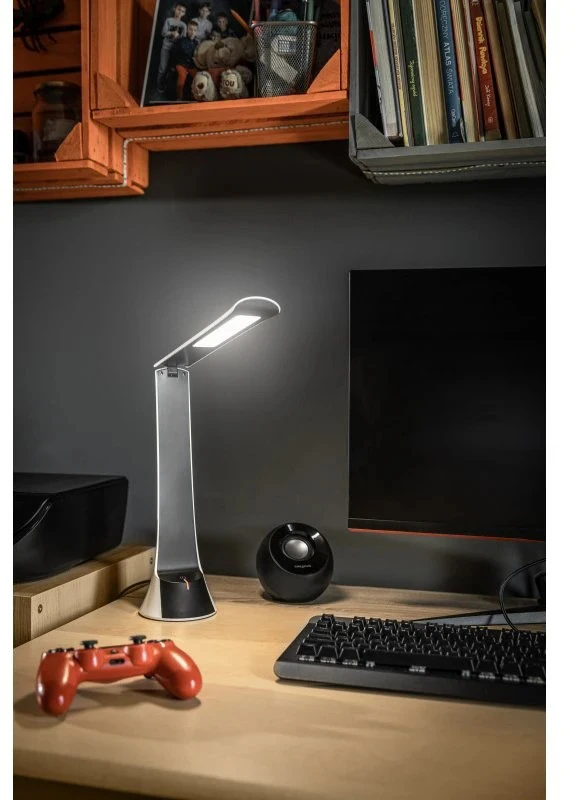GTV Stalinė lempa FLOWER ,4W, 240lm.AC220-240V, 4000K, baterija 1800MAh, Ra>80, juoda/balta