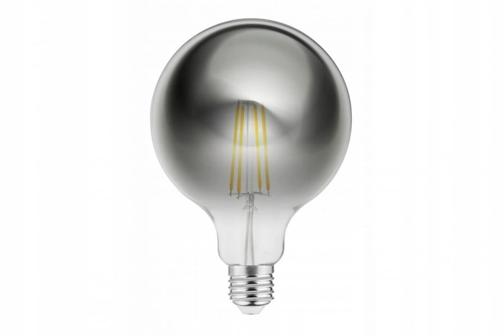 GTV LED ŠVIESOS šaltinis, pilkos spalvos, A-G, G125, 2700K, E27, 8,0W, AC220-240V, 360°, 720lm