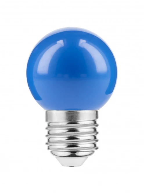 GTV Mėlyna ŹRÓDŁO ŚWIATŁA LED, B45C, Mėlynas, E27, 1,0W, AC220-240V, 270°, 50lm