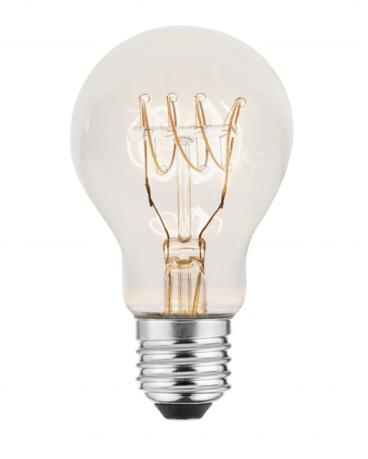 GTV LED LIGHT SOURCE, FILAMENT, SPIN, A60, E27, 4.0W, 265lm, 2200K, AC220-240V, 360°