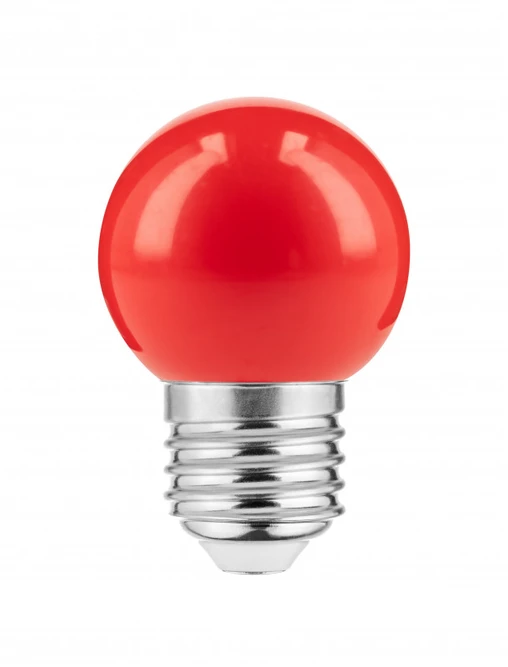 GTV LED LIGHT SOURCE, B45C, Raudonas, E27, 1,0W, AC220-240V, 270°, 50lm