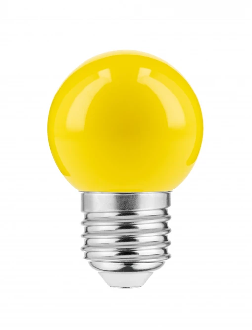 GTV LED LIGHT SOURCE, B45C, Geltonas, E27, 1,0W, AC220-240V, 270°, 50lm