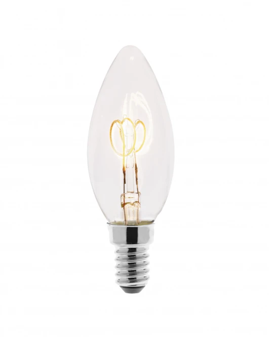 GTV LED LIGHT SOURCE, FILAMENT, SPIN, C35, E14, 3.0W, 165lm, 2200K, AC220-240V, 360°