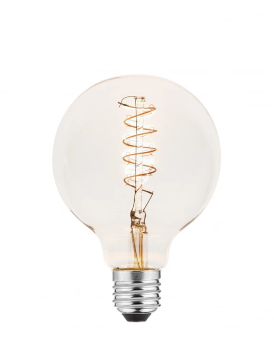 GTV LED LIGHT SOURCE, FILAMENT, SPIN, G95, E27, 4.0W, 265lm, 2200K, AC220-240V, 360°