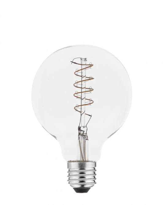 GTV LED LIGHT SOURCE, FILAMENT, SPIN, G95, E27, 4.0W, 265lm, 2200K, AC220-240V, 360°