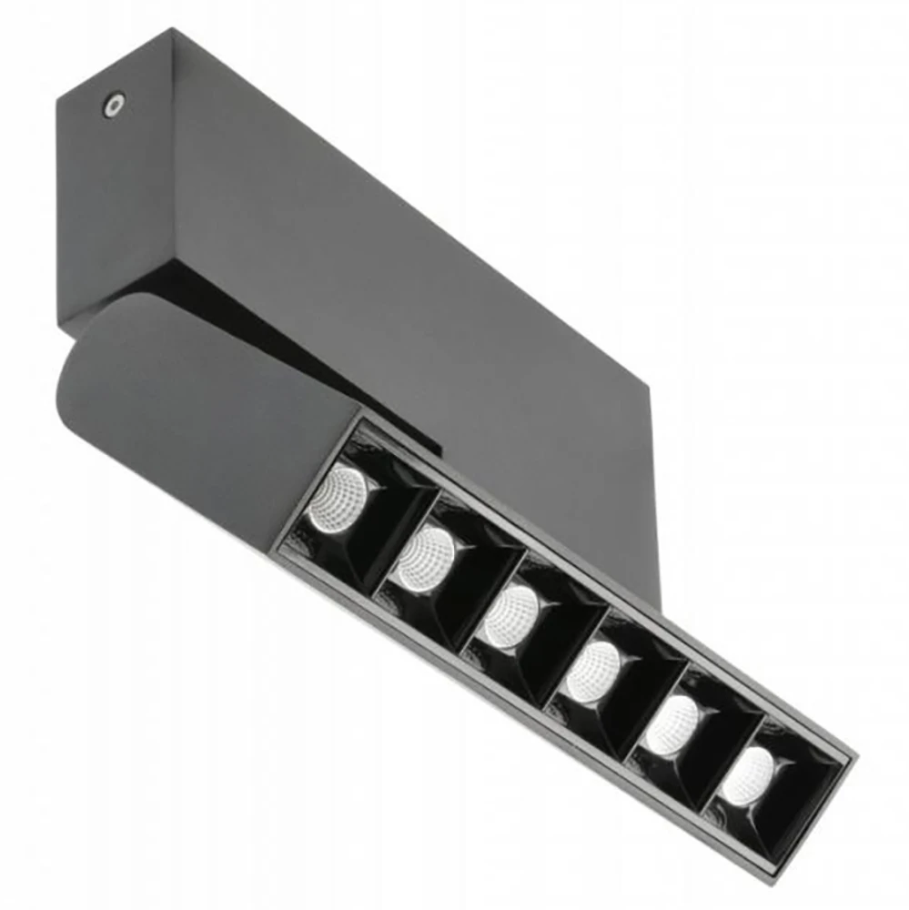 GTV LED šviestuvas SIERRA,18W,1620lm,AC220-240V,50/60 Hz,PF>0,9,Ra≥80,IP20,IK08,4000K,48°,juod