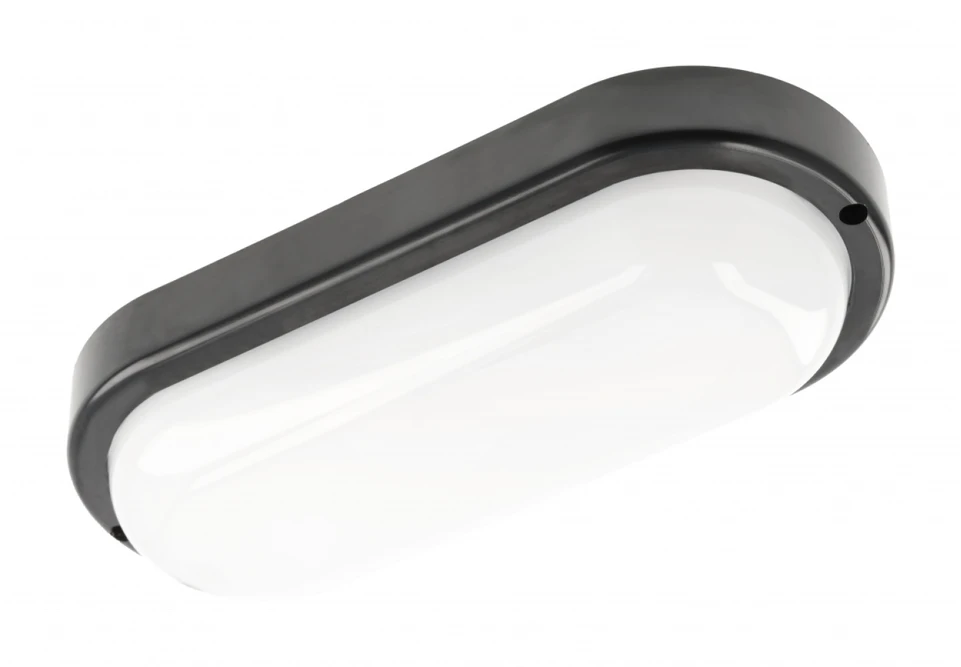 GTV KODO Ducted Luminaire, LED, 18W, 1620lm, 4000K, AC180-250V, IP54, IK08, Oval, Juodas