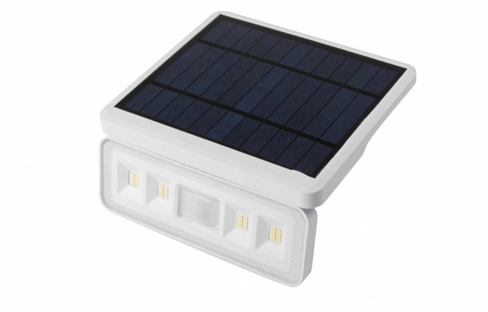 GTV Solar luminaire with motion and dusk detector DAVOS, LED, 1000lm, 4000K, 2000mAh, IP54, wh