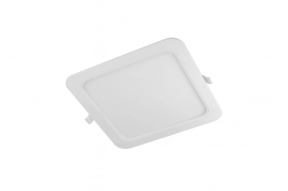 GTV MAXIS downlight, LED, 18W, 1450lm, CCT, AC220-240V, IP44, recessed, square, baltas