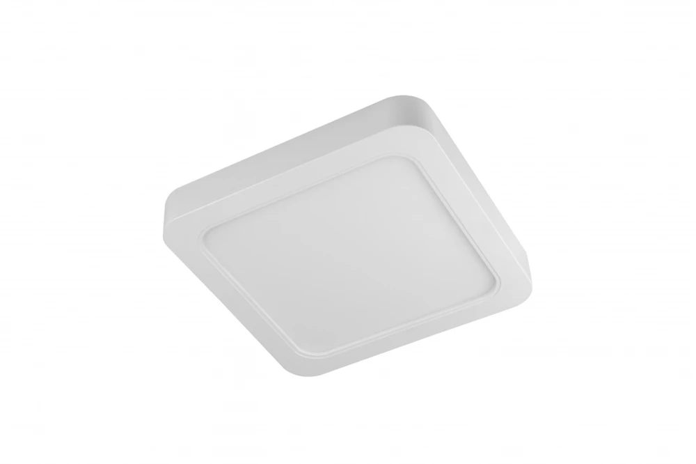 GTV MAXIS downlight, LED, 18W, 1450lm, CCT, AC220-240V, IP44, recessed, square, baltas