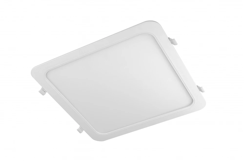 GTV MAXIS downlight, LED, 24W, 1950lm, CCT, AC220-240V, IP44, recessed, square, baltas