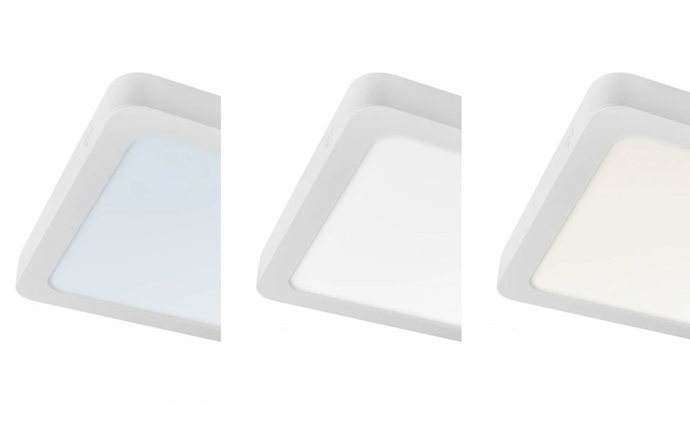 GTV MAXIS downlight, LED, 24W, 1950lm, CCT, AC220-240V, IP44, recessed, square, baltas