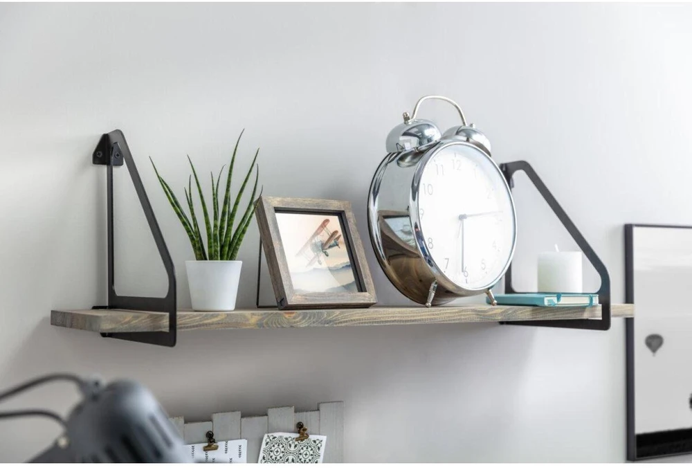 GTV Shelf support INGRID, 26x23 cm, juodas mat