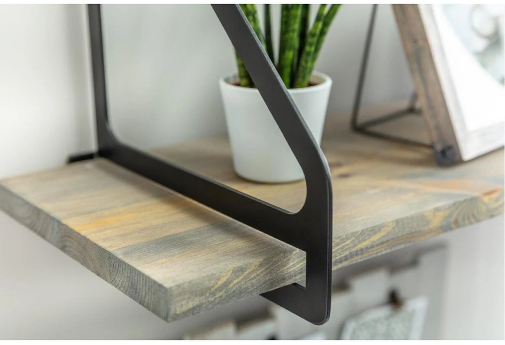 GTV Shelf support INGRID, 26x23 cm, juodas mat
