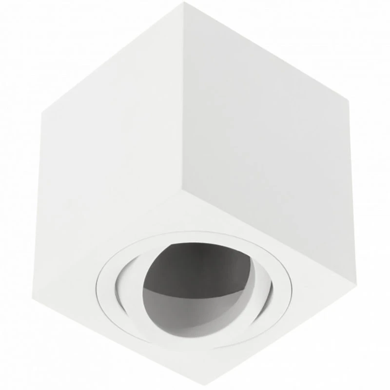 Lubinis šviestuvas GTV Lamp surface mounted AVEIRO BIS, IP20, square, baltas