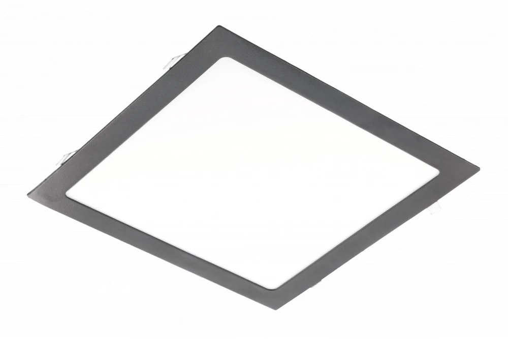 GTV MATIS PLUS LED šviestuvas, 24W, juodas, 3000K, 2000lm, AC220-240V, įleidžiama, IP20,