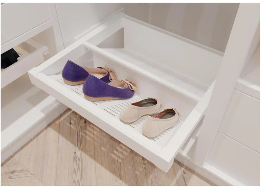 GTV Metal drawer Elite for shoes 900 mm with soft closing, baltas