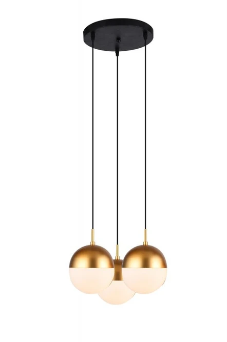 Pakabinamas šviestuvas GTV Lubinis šviestuvas ABIES,7597,AC220-240V,50/60Hz,3*E27, IP20, trigubas, auksinis