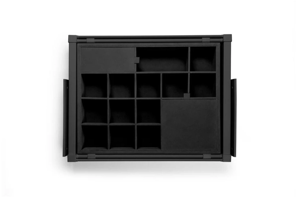 GTV ELITE pull out jewellery tray, 660-718, soft-close, juodas