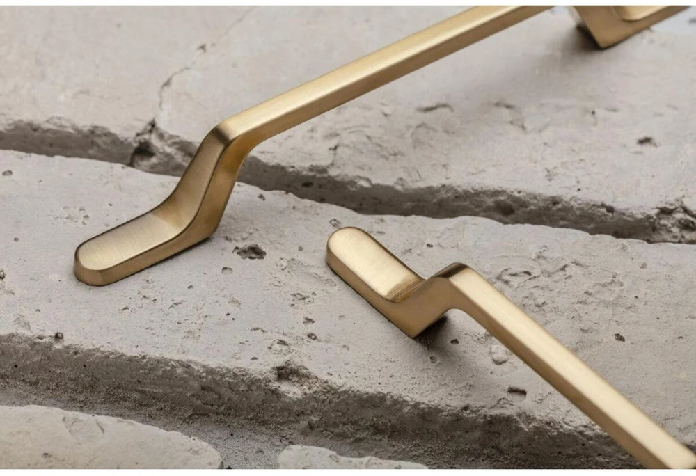 GTV Zamak handle FLAVIO C=96 mm auksinis brass