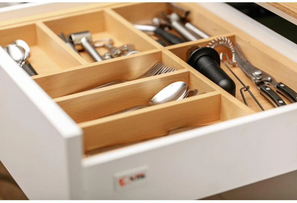 GTV Adjustable (beech) insert for 600-1000mm cabinets with AXIS/MB drawer L=450