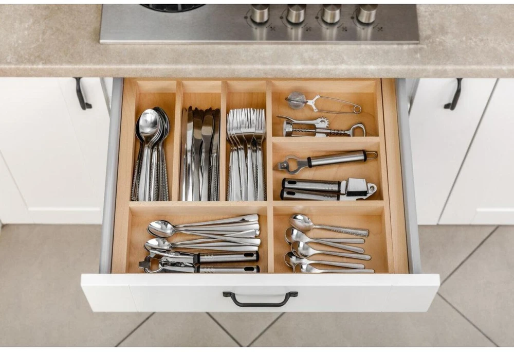 GTV Adjustable (beech) insert for 600-1000mm cabinets with AXIS/MB drawer L=450