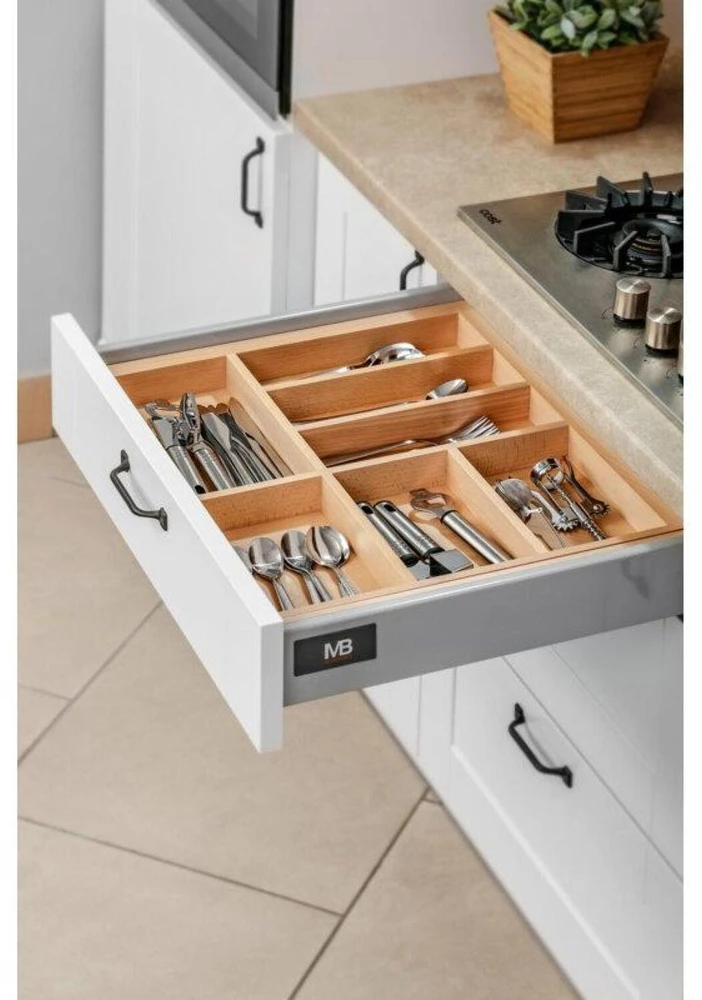 GTV Adjustable (beech) insert for 600-1000mm cabinets with AXIS/MB drawer L=450