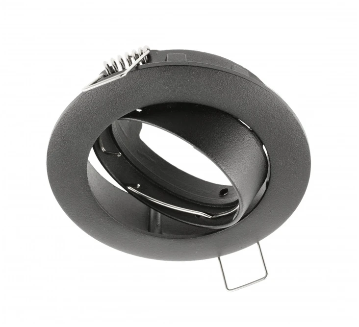 Lubinis šviestuvas GTV PORTO-K ceiling spotlight, IP20, round, juodas, angle-adjustable, TYPE 5515