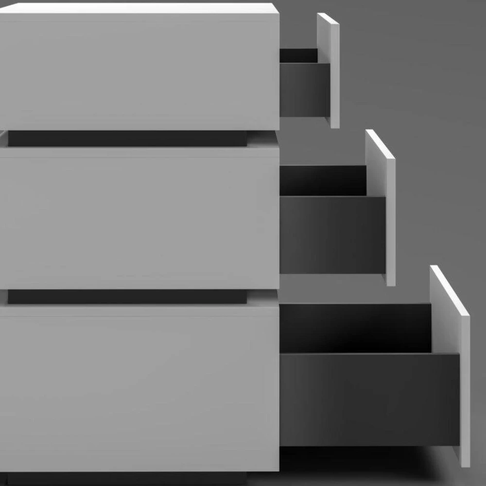GTV AXISPRO push drawer to open 350mm anthracite - very high H199