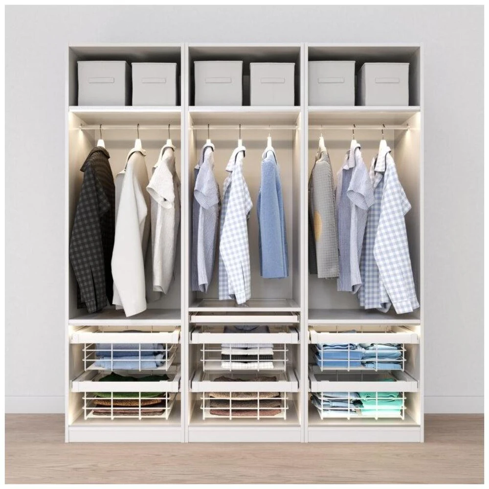 GTV Drawer Elite with wire basket 800 mm with soft closing, baltas