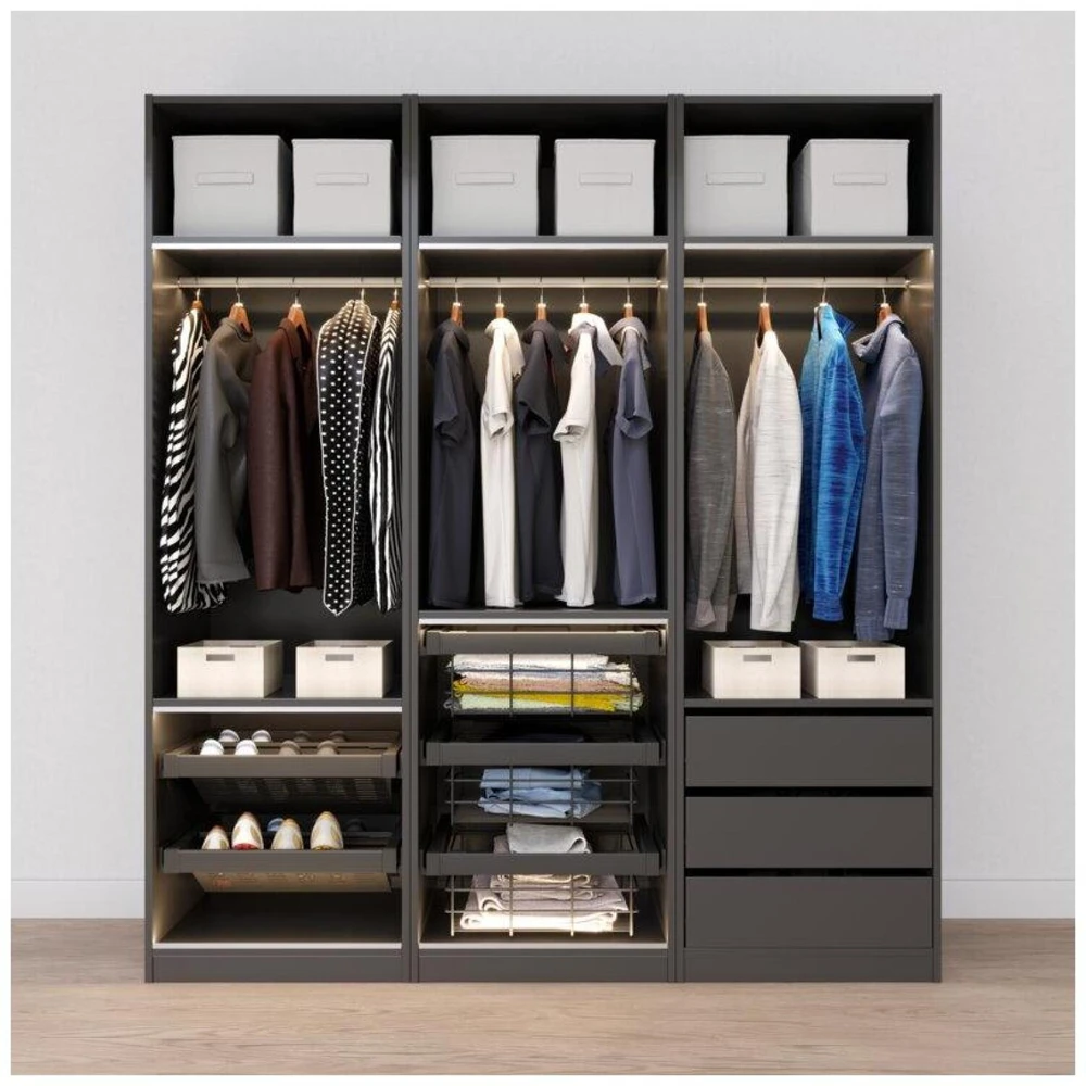 GTV Drawer Elite with wire basket 800 mm with soft closing, pilka anthracite
