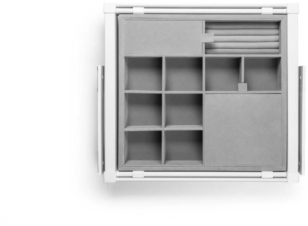 GTV Drawer Elite with organizer 600 mm with soft closing, baltas