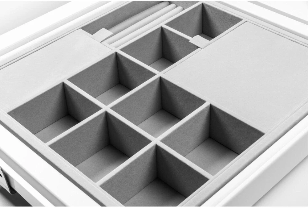 GTV Drawer Elite with organizer 600 mm with soft closing, baltas