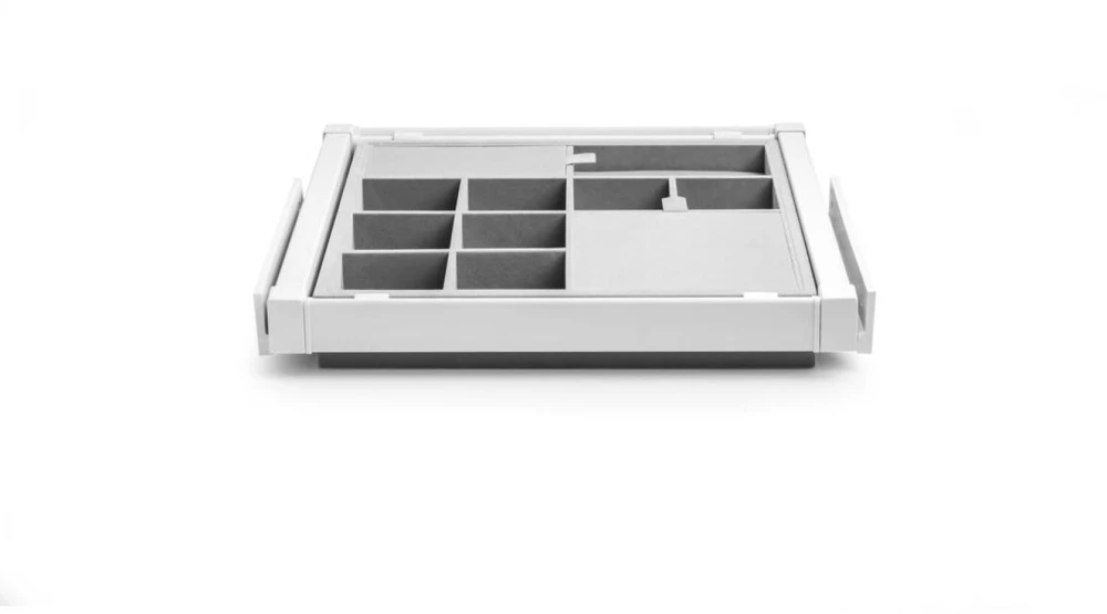 GTV Drawer Elite with organizer 600 mm with soft closing, baltas