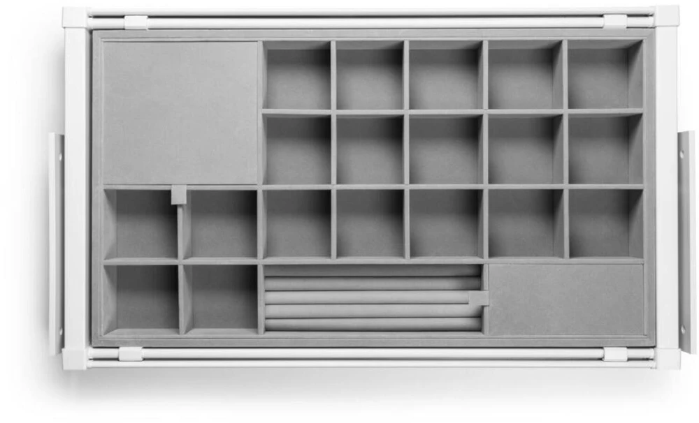 GTV Drawer Elite with organizer 900 mm with soft closing, baltas