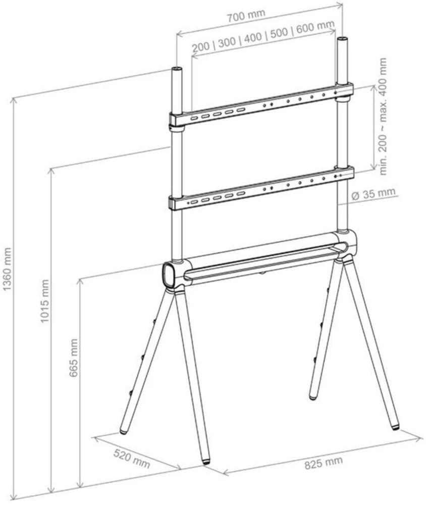 Laikiklis Hagor HAGOR Elia Studio Shine pilkas, standing system (pilkas, free-standing)