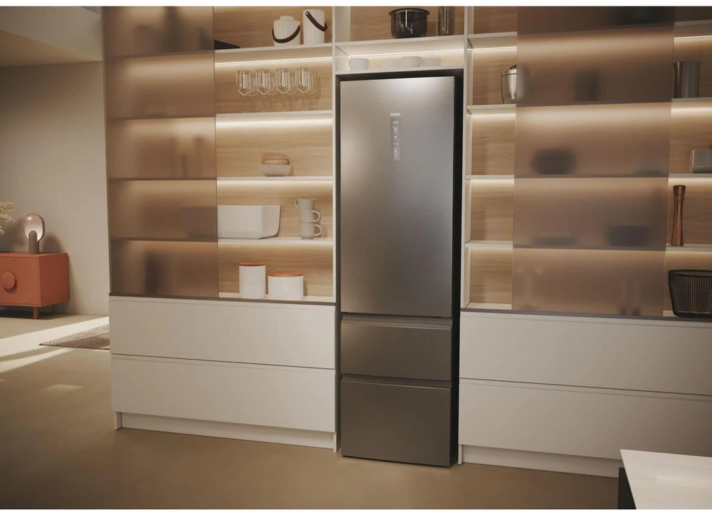 Šaldytuvas Haier 3D 60 Serie 5 HTW5620DNMG Freestanding 414 L D Sidabrinis