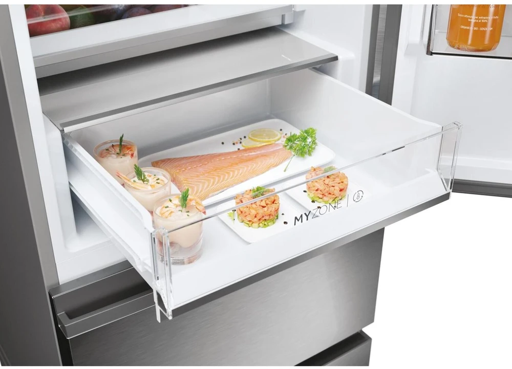 Šaldytuvas Haier 3D 60 Serie 5 HTW5620DNMG Freestanding 414 L D Sidabrinis