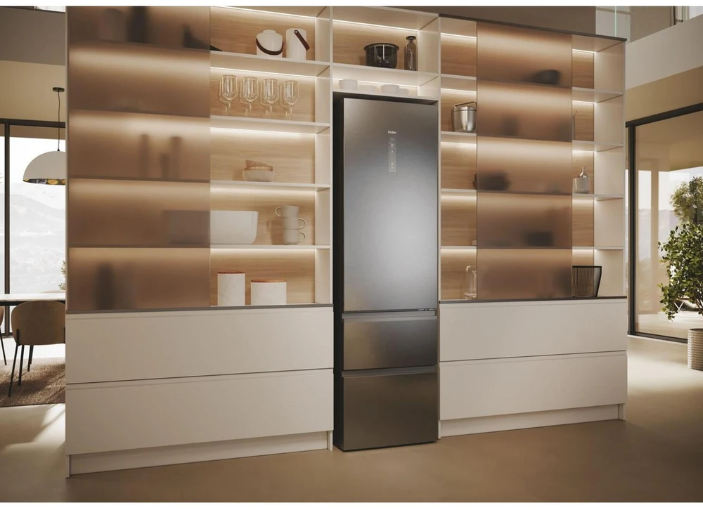 Šaldytuvas Haier 3D 60 Serie 5 HTW5620DNMG Freestanding 414 L D Sidabrinis