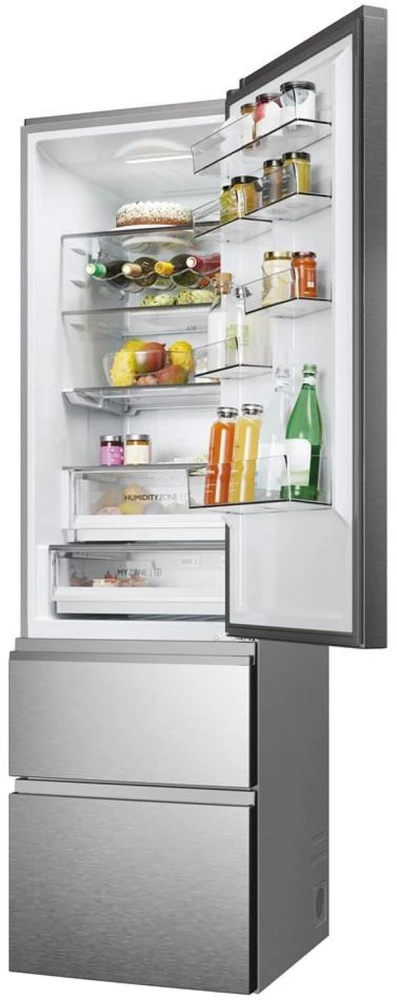 Šaldytuvas Haier 3D 60 Serie 5 HTW5620DNMG Freestanding 414 L D Sidabrinis