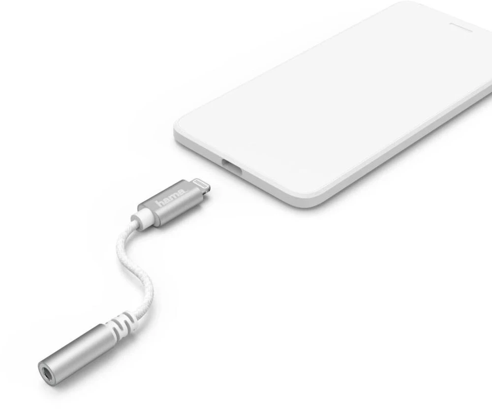Hama ADAPTER AUDIO, LIGHTNING - 3,5mm JACK WTYK, Baltas