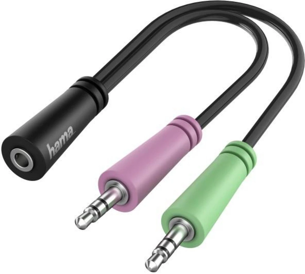 ADAPTERIS HAMA JACK 3.5MM 4 KAIŠČIŲ - 2X JACK 3.5MM LIZDAS
