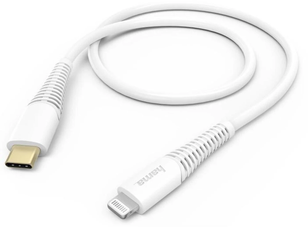 HAMA ĮKROVIMO CABLE / DUOMENŲ TIPAS-C - LIGHTNING (C94) 1,5 M Baltas