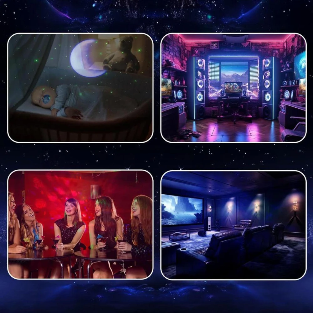 Žvaigždžių projektorius astronautas su garsiakalbiu Hawk HW-STAR01