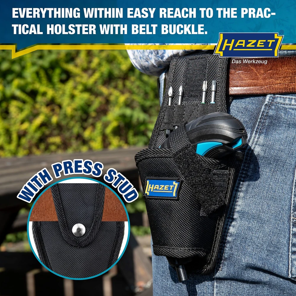 Hazet Hazet mini Akumuliatorinis suktuvas 9230B-1, 1/4 bits, including holster (mėlynas/juodas, 7 pieces)