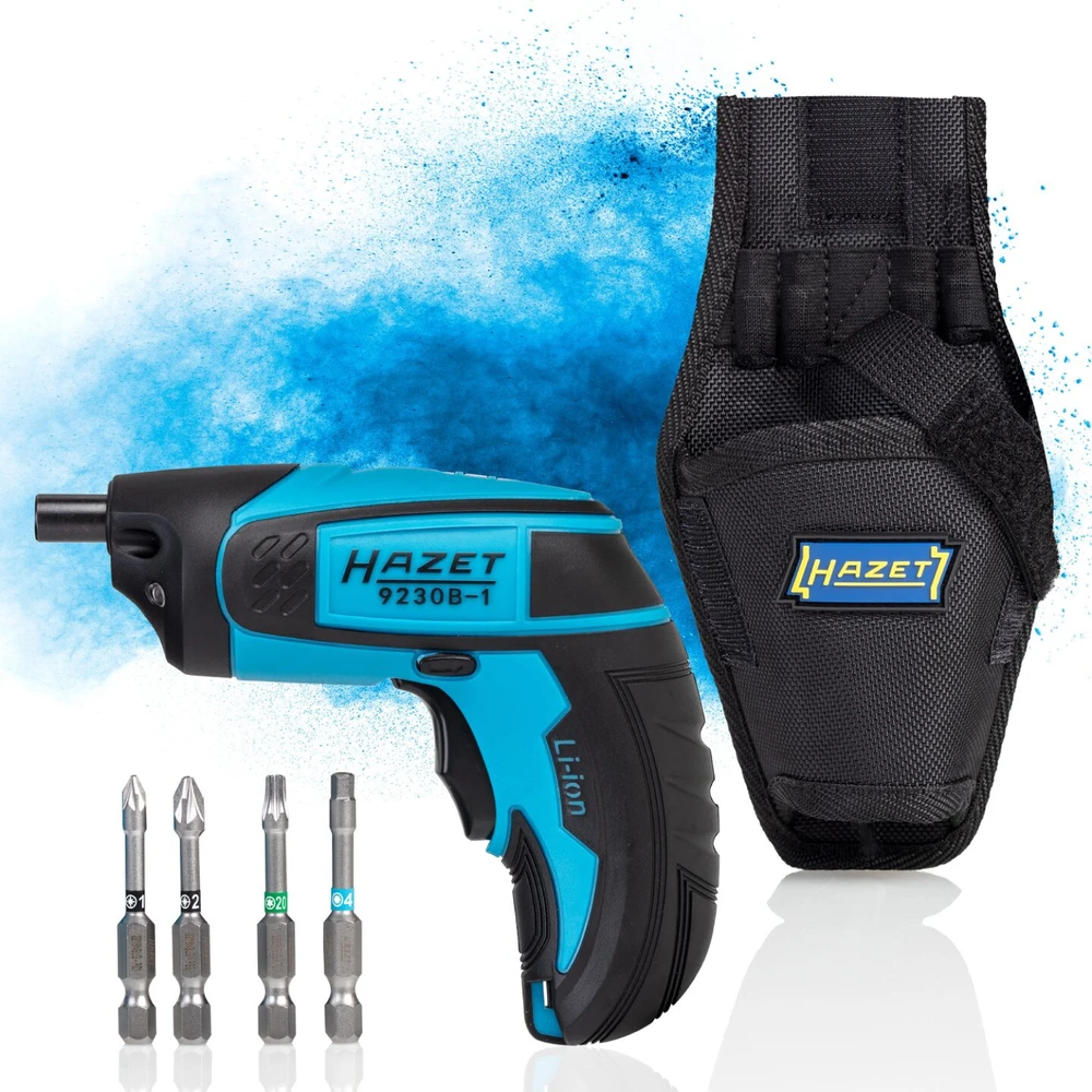 Hazet Hazet mini Akumuliatorinis suktuvas 9230B-1, 1/4 bits, including holster (mėlynas/juodas, 7 pieces)